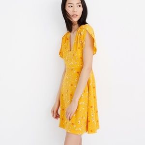 Madewell Silk Floral Mini Dress